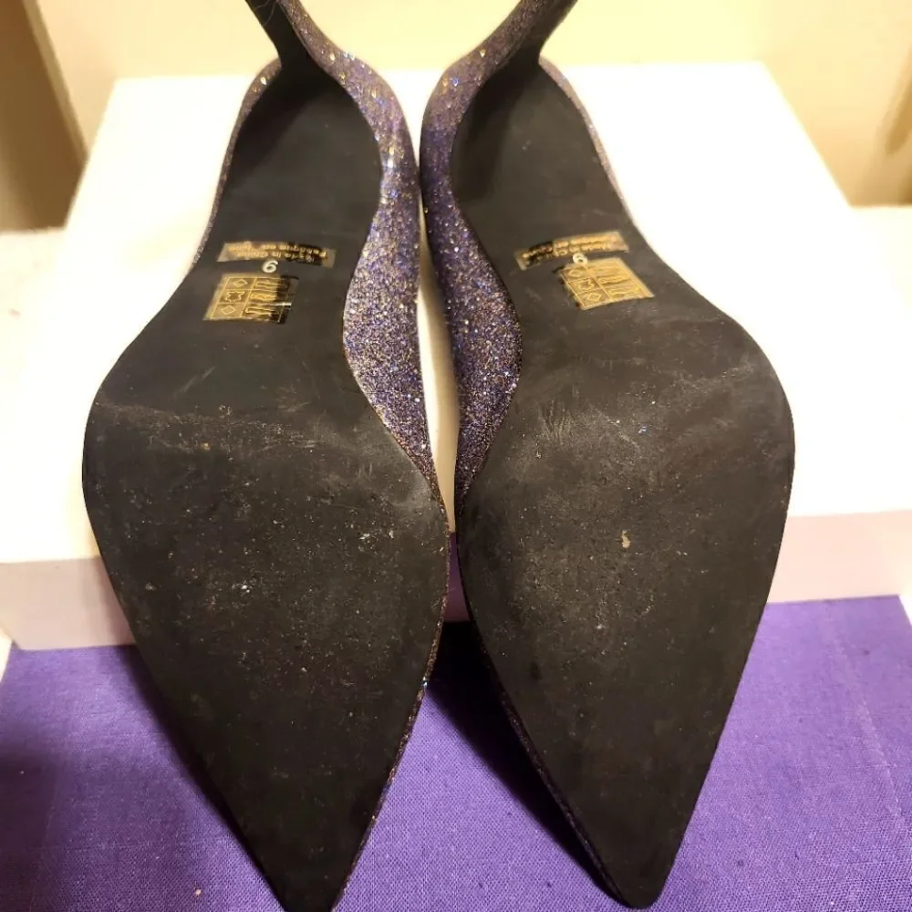 Jeffrey Campbell Purple Glitter Stiletto Pumps sz.9 Ret. $179 Worn once!